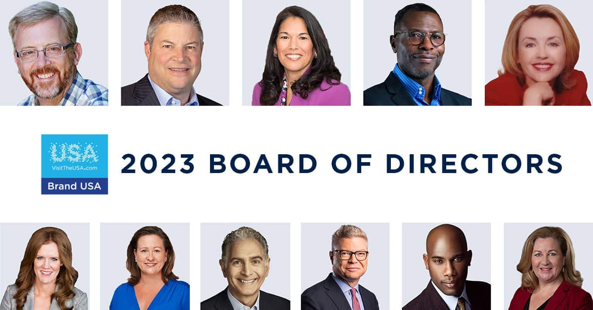 Group photo of Brand USA's 2023 Board of Directors.