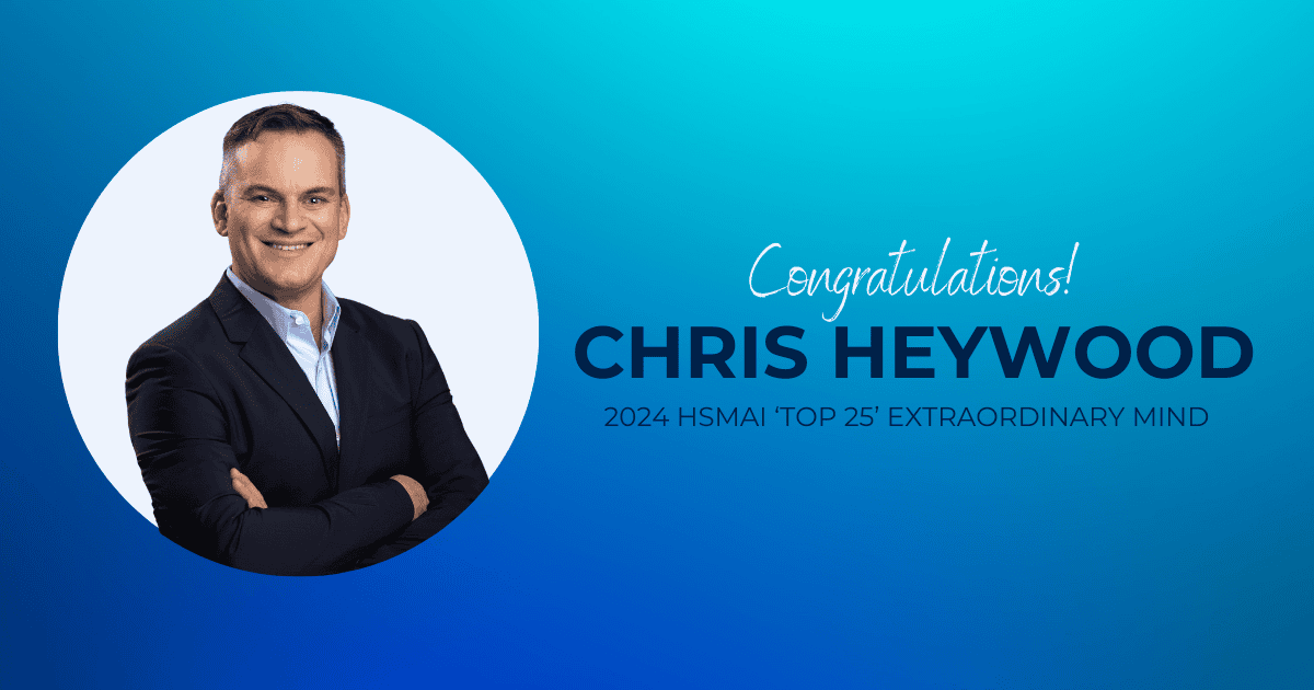 Chris Heywood, recognized as a 2024 HSMAI Top 25 Extraordinary Mind.