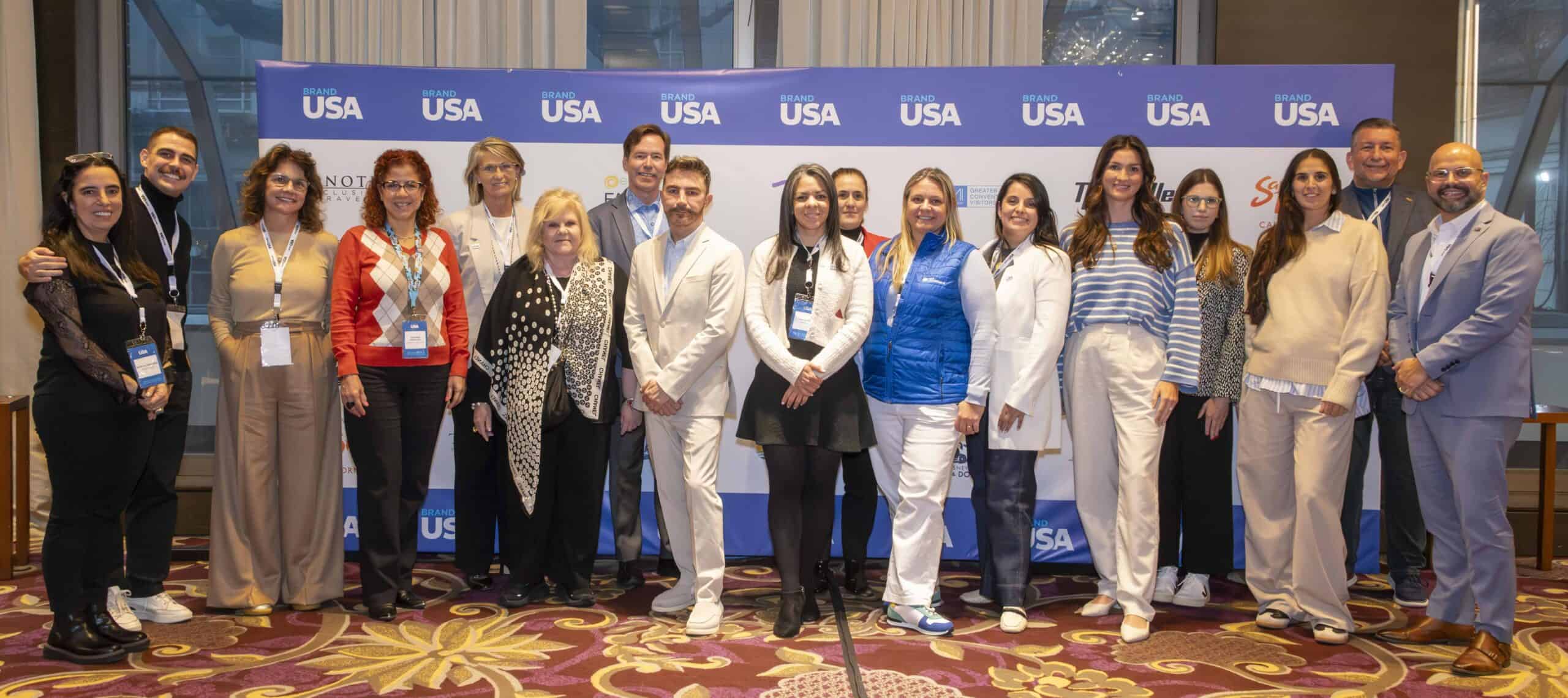Group of professionals at Brand USA sales event in Argentina.